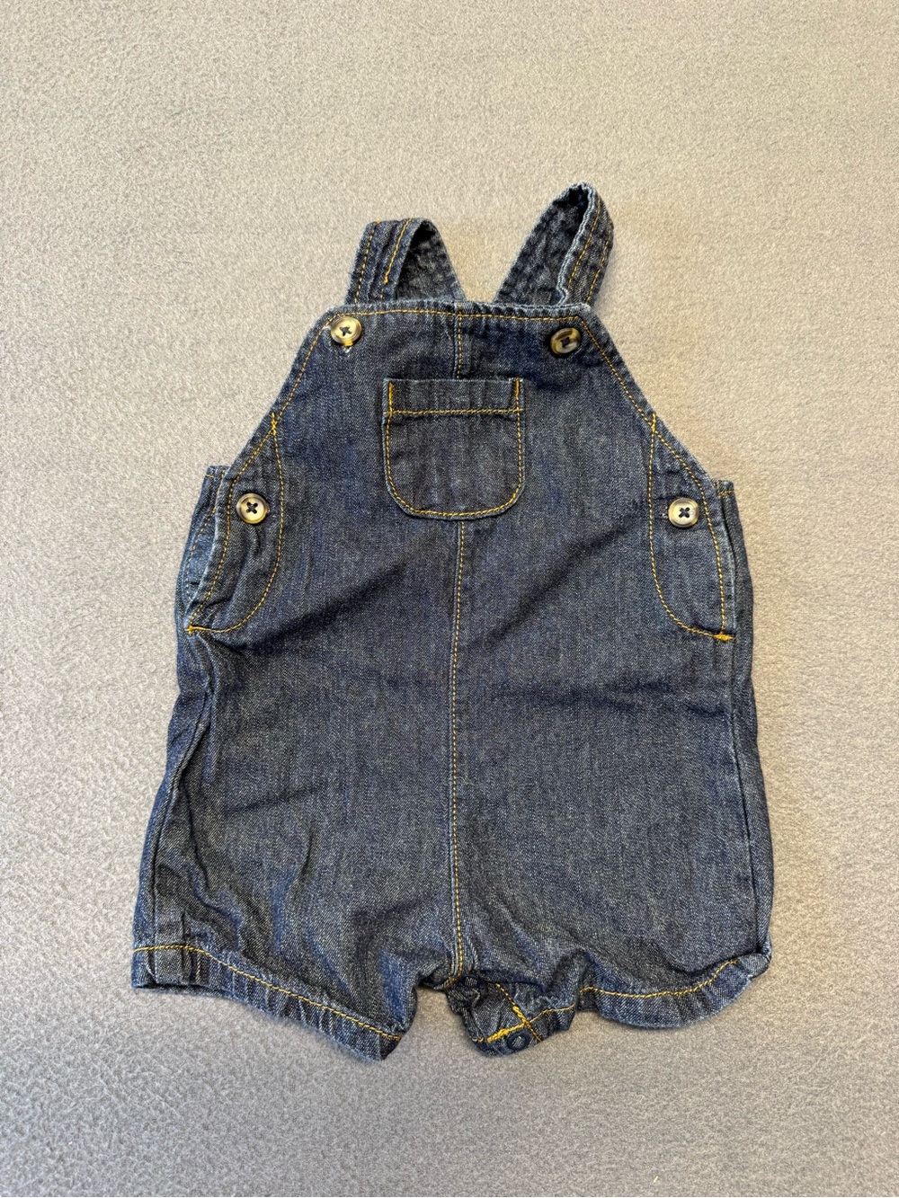 Carter's Dark Blue Denim Overalls Shorts
